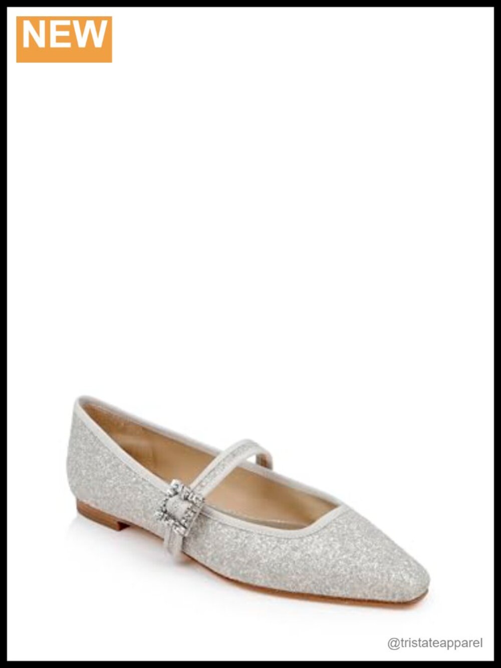 Badgley Mischka Brystol Closed Toe Buckle Flats Formal Evening Shoes